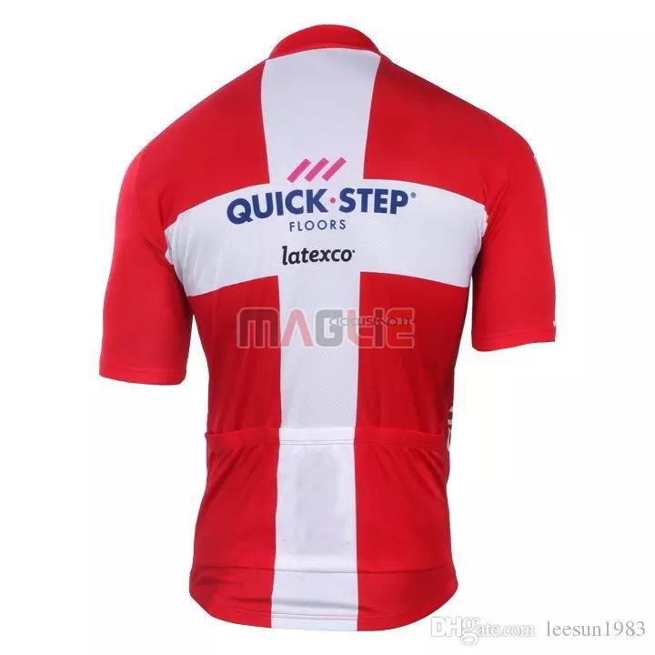 Maglia Quick Step Floors Campione Danimarca Manica Corta 2018 - Clicca l'immagine per chiudere